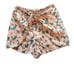 Anthropologie Georgine Floral Skirted Overlay Teal & Cream Shorts Size XS