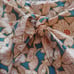 Anthropologie Georgine Floral Skirted Overlay Teal & Cream Shorts Size XS
