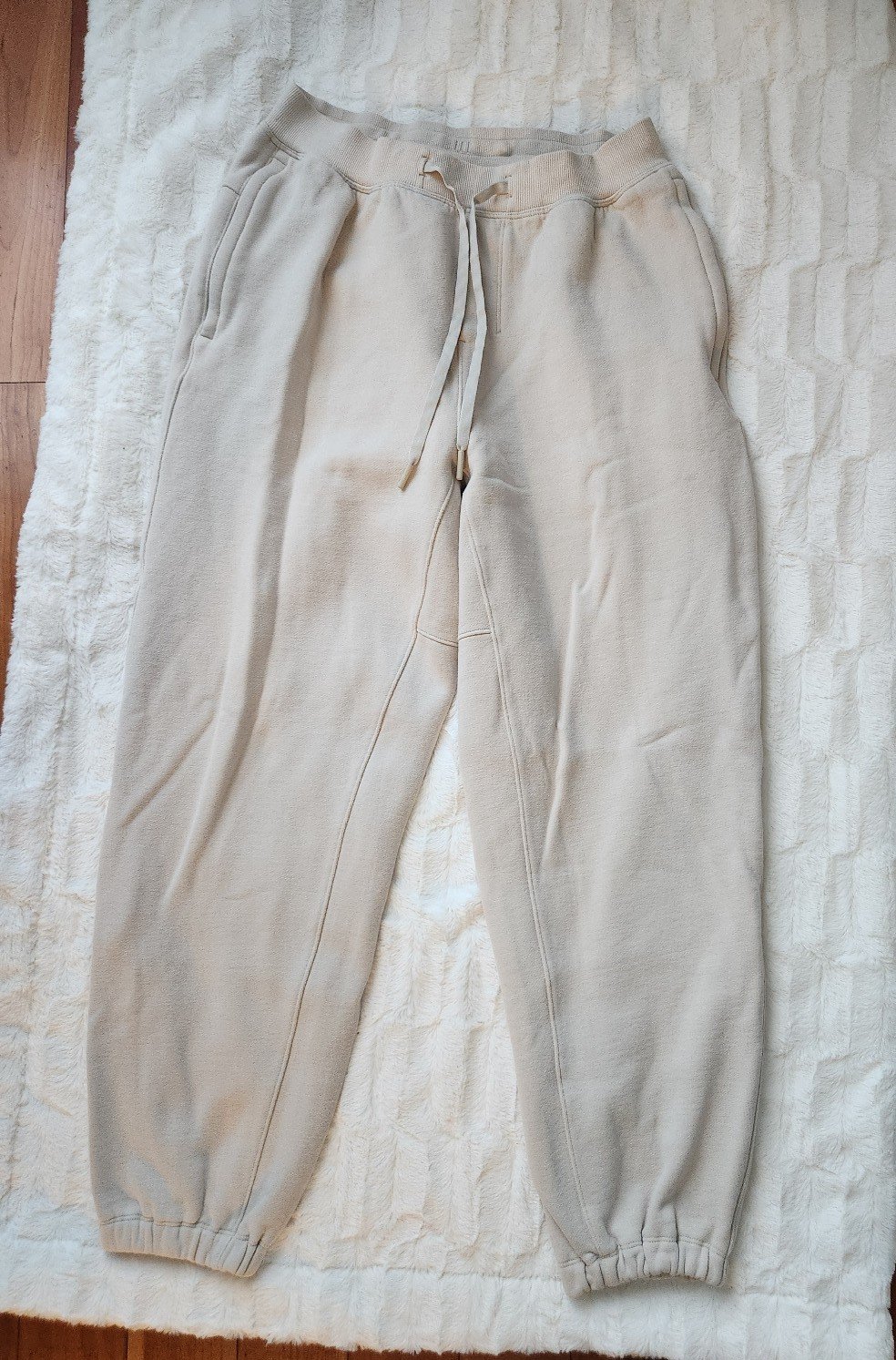 mens lululemon sweatpants size s color ivory