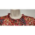 Rachel Zoe Red Floral High Neck Smock Sleeve Blouse Multicolor Red Size Medium