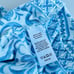 CECE SANTORINI VIBE LUCENT WHITE AND BLUE HALTER TOP XS 59