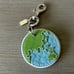 Coach Earth Globe double sided FOB keychain RARE