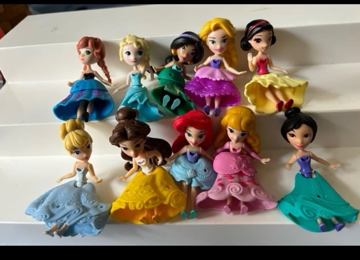 Disney PRINCESS LITTLE KINGDOM DOLL SNAP-INS ARIEL AURORA ELSA Belle Jasmine +