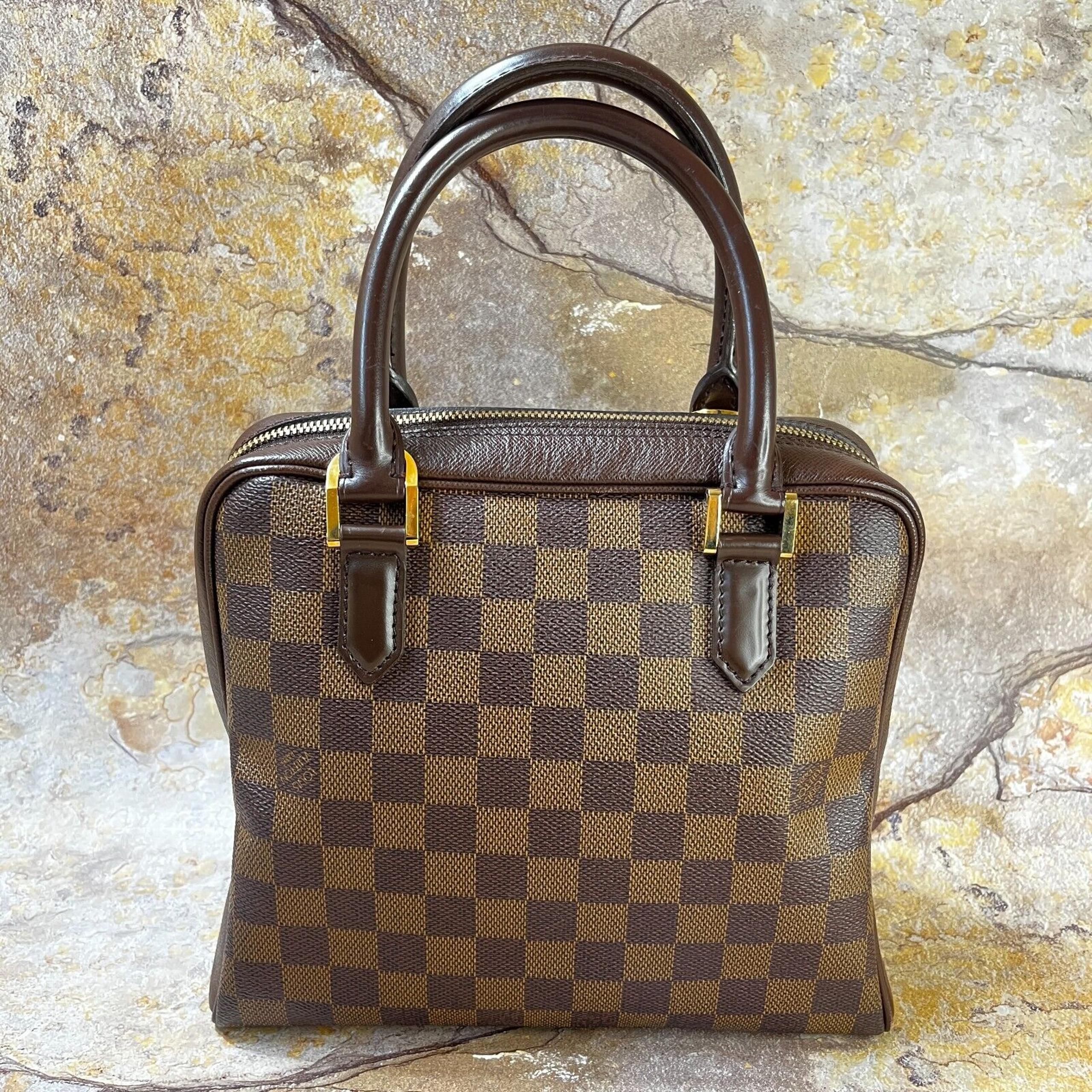Louis Vuitton Brera Damier Ebene Handbag Brown Satchel Bag