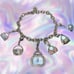 Vintage CITIZEN Eco-Drive Swarovski Crystal Purse Charm Bracelet Watch | Silver