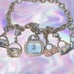 Vintage CITIZEN Eco-Drive Swarovski Crystal Purse Charm Bracelet Watch | Silver