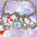 Vintage CITIZEN Eco-Drive Swarovski Crystal Purse Charm Bracelet Watch | Silver
