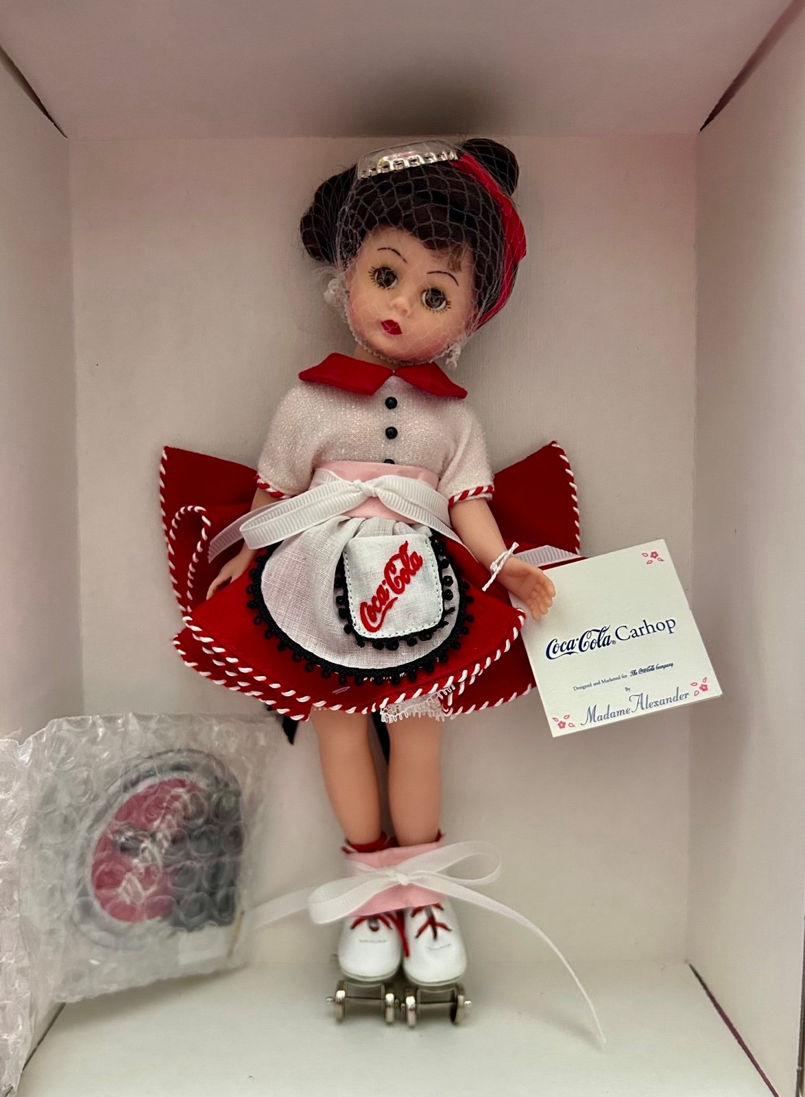 Incredible 1998 Vintage Madame Alexander 10” Coca-Cola Doll, Carhop 17401, NIOB