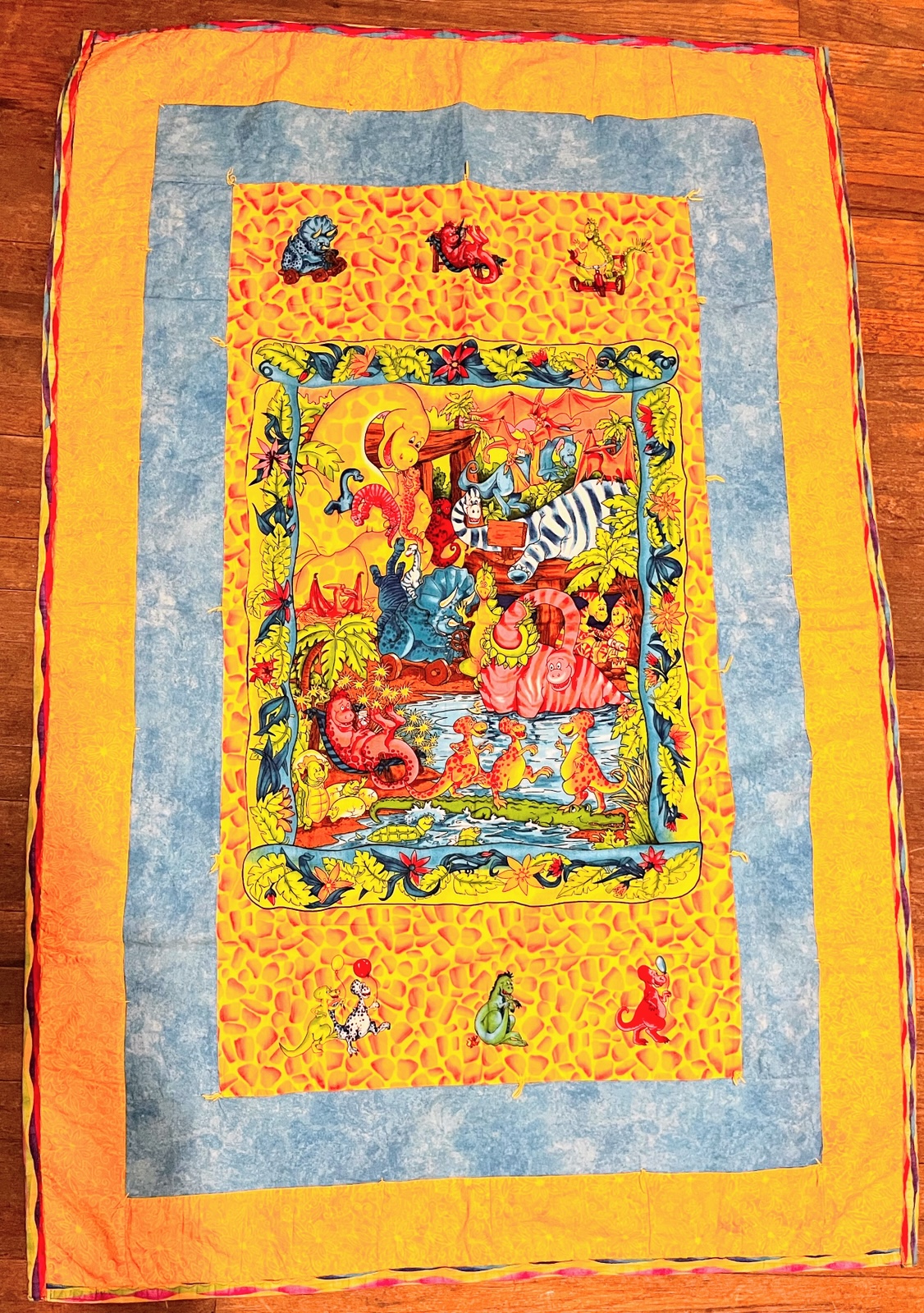 Handmade Dinosaur Quilt 56”x36”