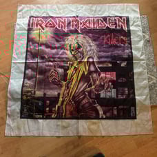 Iron Maiden Heavy Metal Banner Flag Wall Poster Eddie 1982 Transylvania 45X43