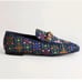 Boden NIB Navy Embroidered Suede Loafers sz 41