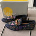 Boden NIB Navy Embroidered Suede Loafers sz 41
