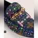 Boden NIB Navy Embroidered Suede Loafers sz 41