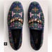 Boden NIB Navy Embroidered Suede Loafers sz 41