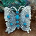 Turquoise southwestern Sterling silver butterfly ring