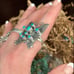 Turquoise southwestern Sterling silver butterfly ring