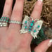 Turquoise southwestern Sterling silver butterfly ring