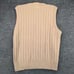 Dimension Milford Womens Sweater Vest Tan Medium V-Neck Rib Knit Stretch Vintage