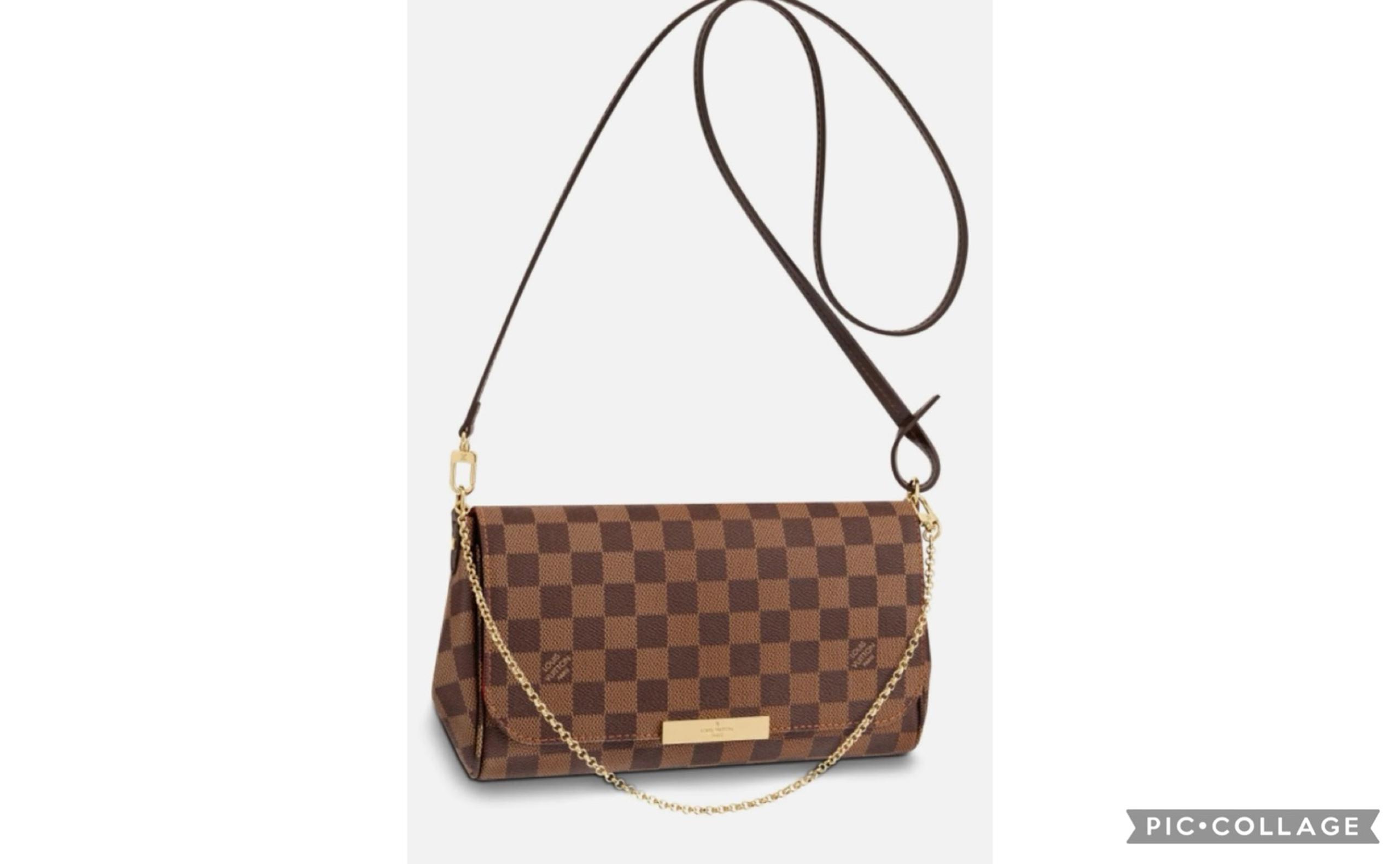 Authentic Louis Vuitton Damier Ebene Favorite MM Shoulder/crossbody Bag