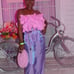 Zara Pink Ruffle Strapless Croptop