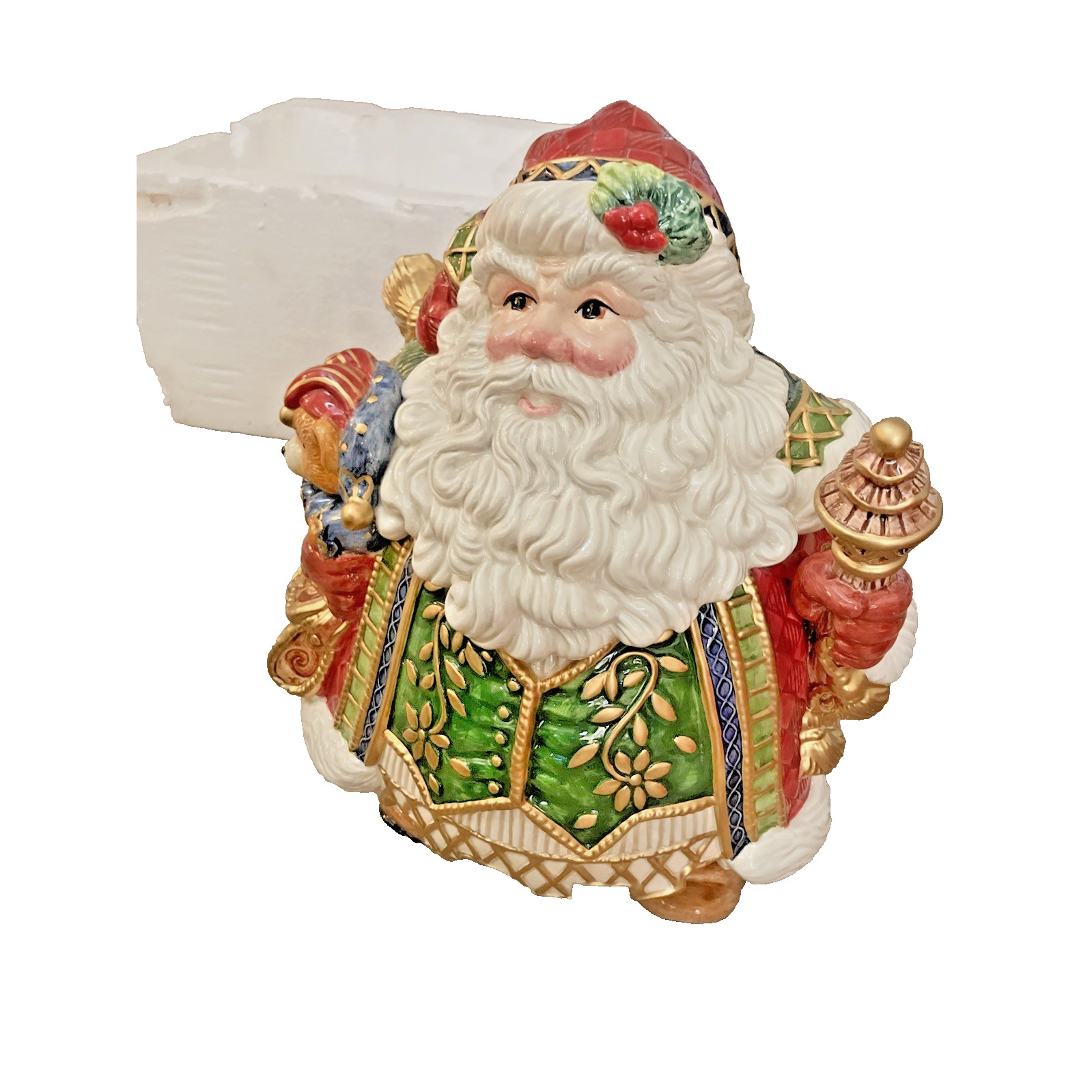 FITZ And FLOYDJolly Ole St. Nick Collection Santa Cookie Jar Without Box