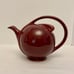 Vintage Hall USA Teapot Airflow 6 Cup Maroon Red Art Deco Style.
