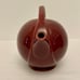 Vintage Hall USA Teapot Airflow 6 Cup Maroon Red Art Deco Style.