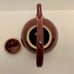 Vintage Hall USA Teapot Airflow 6 Cup Maroon Red Art Deco Style.