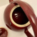 Vintage Hall USA Teapot Airflow 6 Cup Maroon Red Art Deco Style.