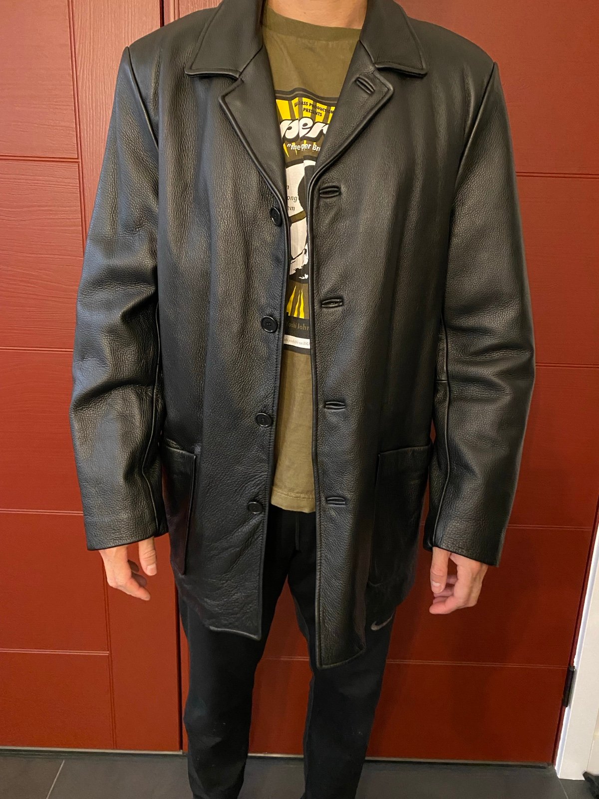 Mens Vintage Kenneth Cole Leather Jacket - XL