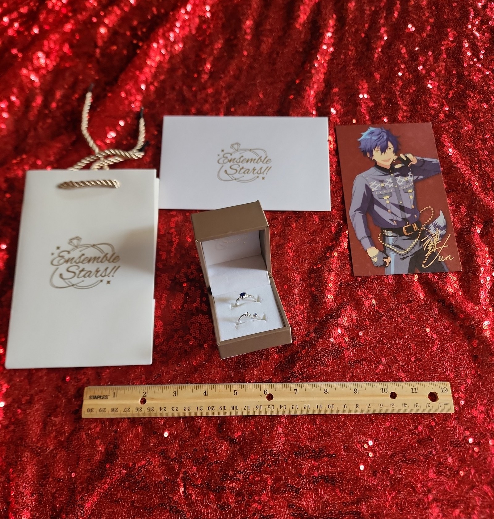 Jun Sazanami vow Ring Set Free Size Ensemble Stars 6th Anniversary