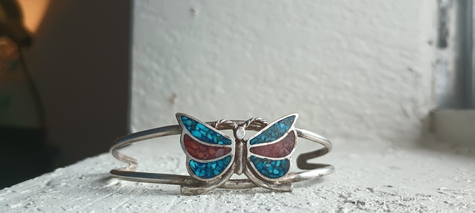 Zuni Sterling Butterfly Cuff Bracelet