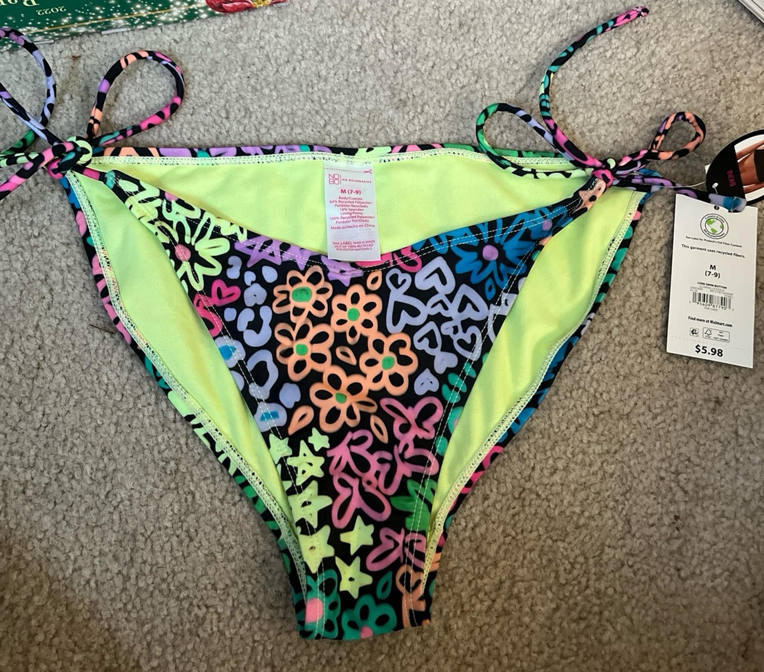 New NWT NoBo Bikini Bottoms Medium 7-9 Swimsuit