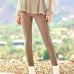 Taupe Faux Suede Stirrup Legging Sz XS Comfy Gift Holiday Neutral Party Travel