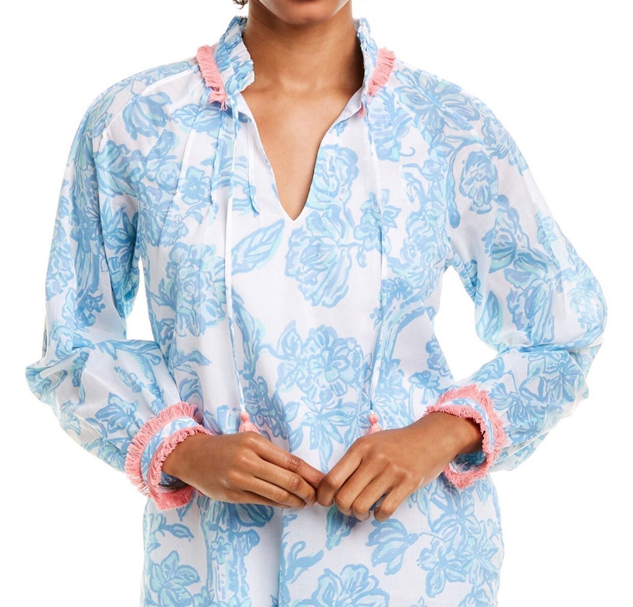 Sail to Sable Ruffle Neck Top