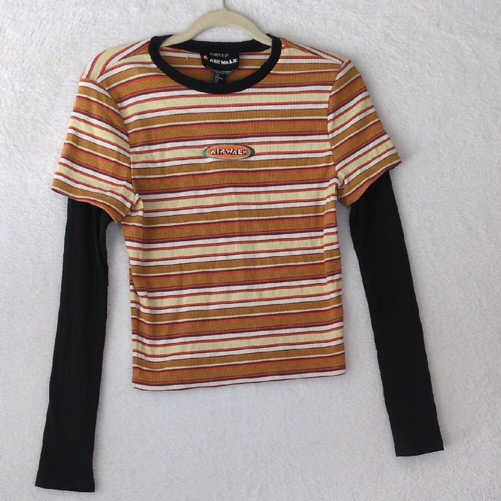 Forever 21 x Airwalk Vintage 2000s Y2K Skater Girl Punk Shirt Size M