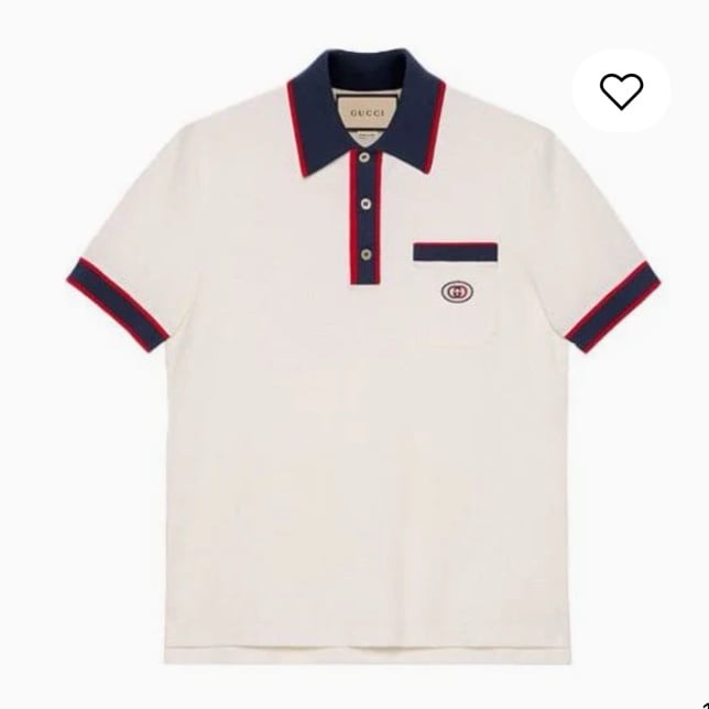 GUCCI COTTON INTERLOCKING GG PIQUET POLO