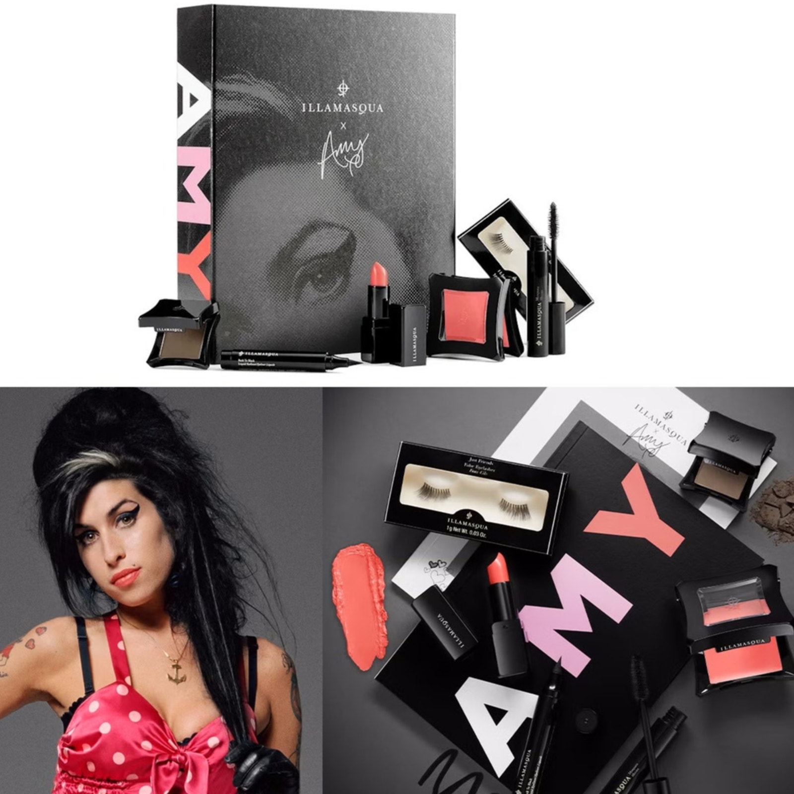 Illamasqua Frankly Amy Limited Edition Set Cream Blusher Lipstick EyelinerSealed