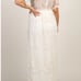 PinkBlush Cream Lace Mesh Overlay Maternity Maxi Dress Size S