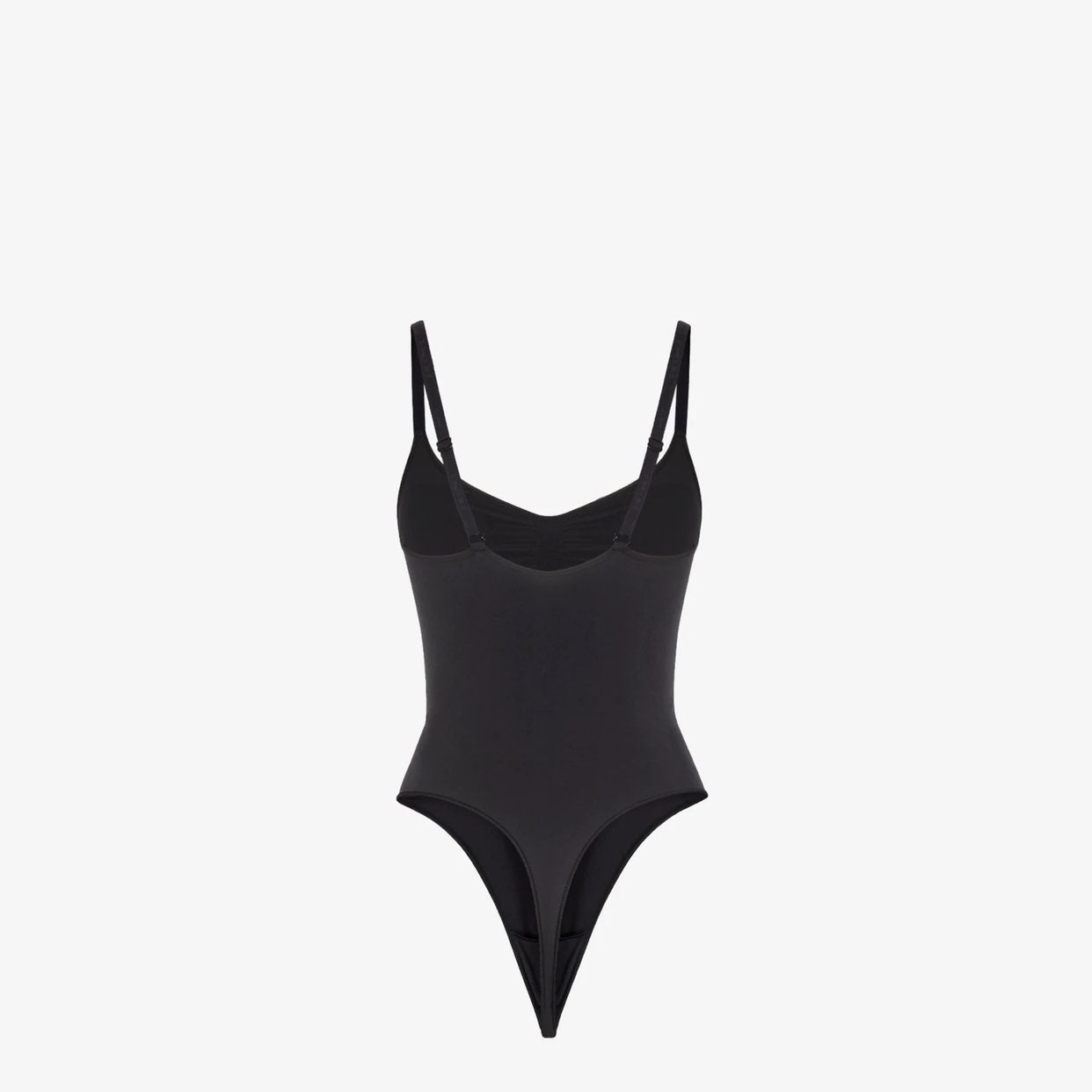 Fendi X Skims Sculpting Thong Black Bodysuit-Black-2x (NEW)