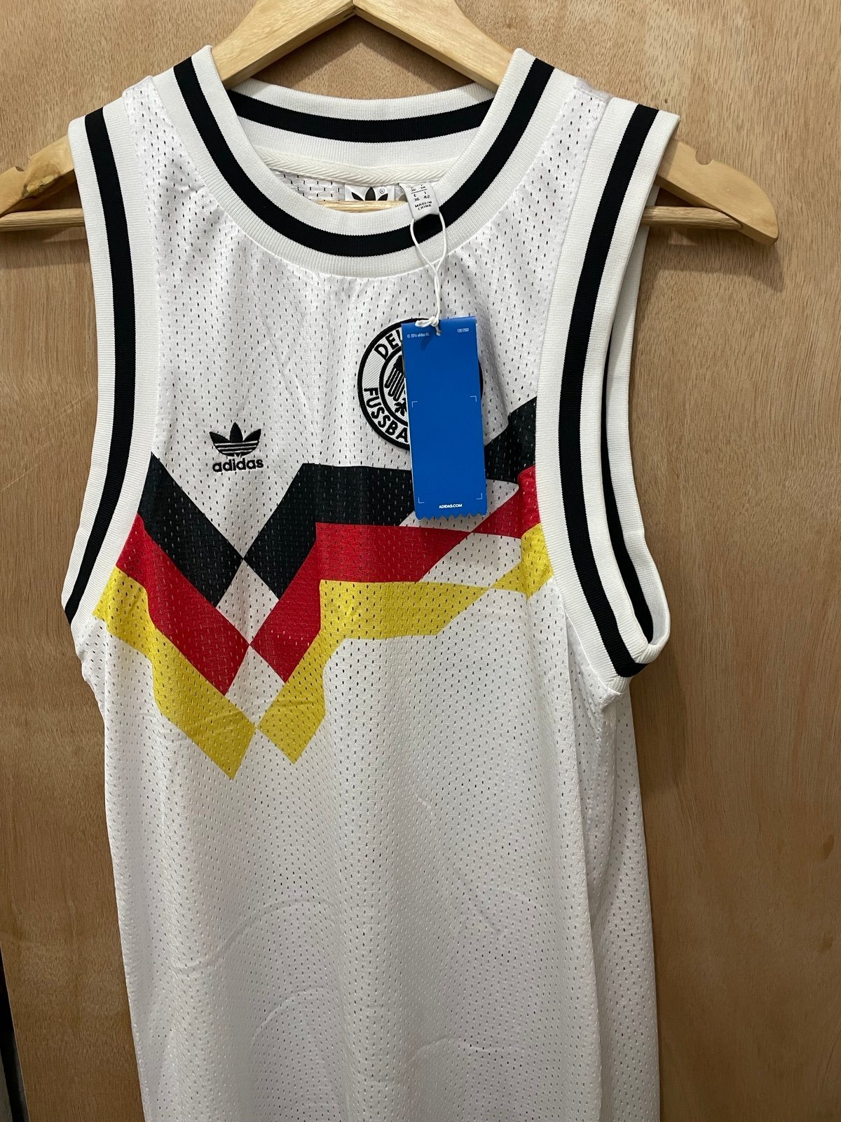 ADIDAS Germany National Soccer Team #10 Tank Dress White Black Red NEW Womens si