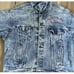 Rare VTG LEVI'S Acid Wash Jean Trucker Jacket - Hand Painted -embroidered Sz Xl