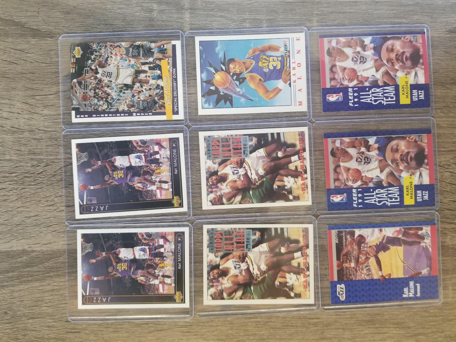 Karl Malone basketball card lot