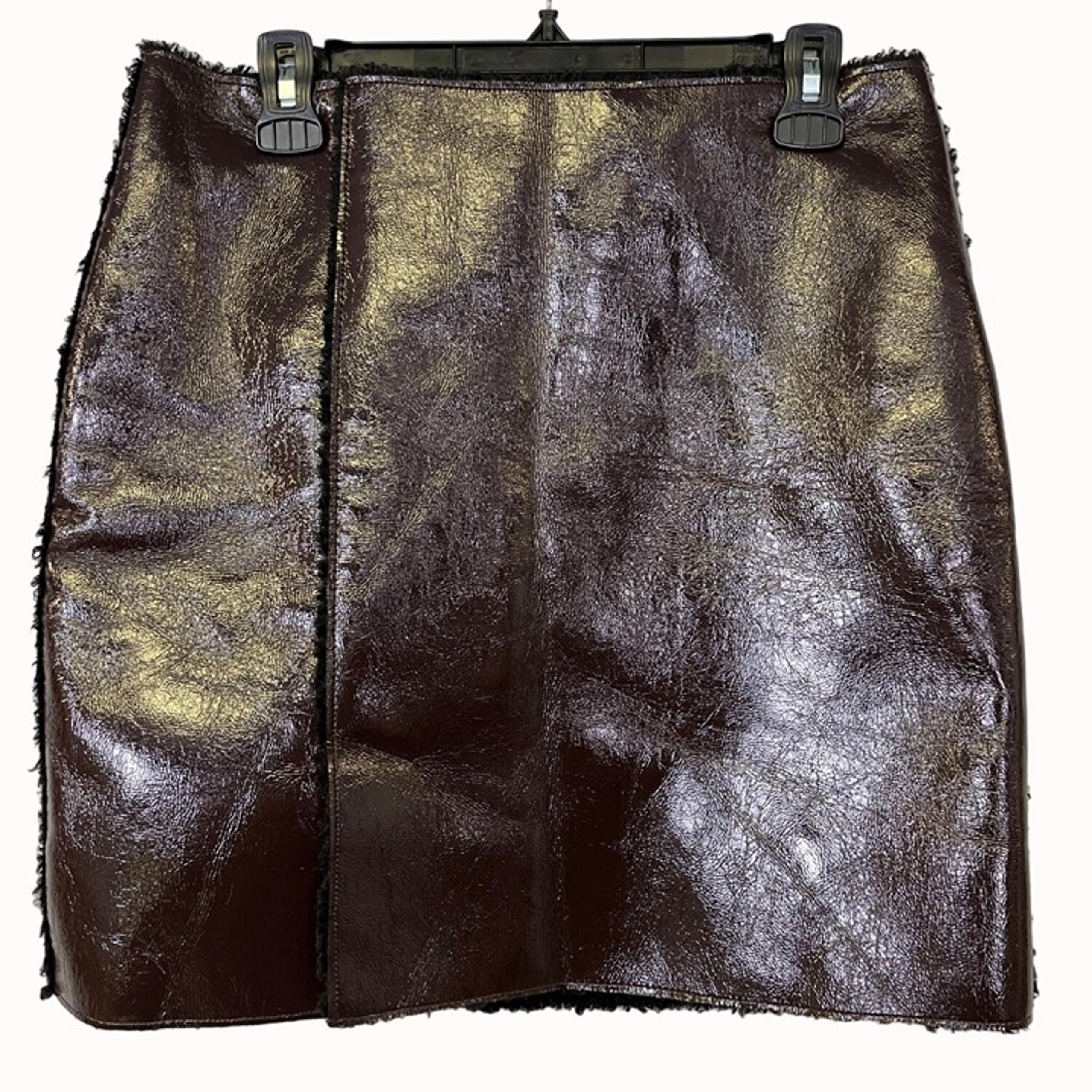 DKNY Womens Brown Mini A Line Skirt Size S SKU 6366
