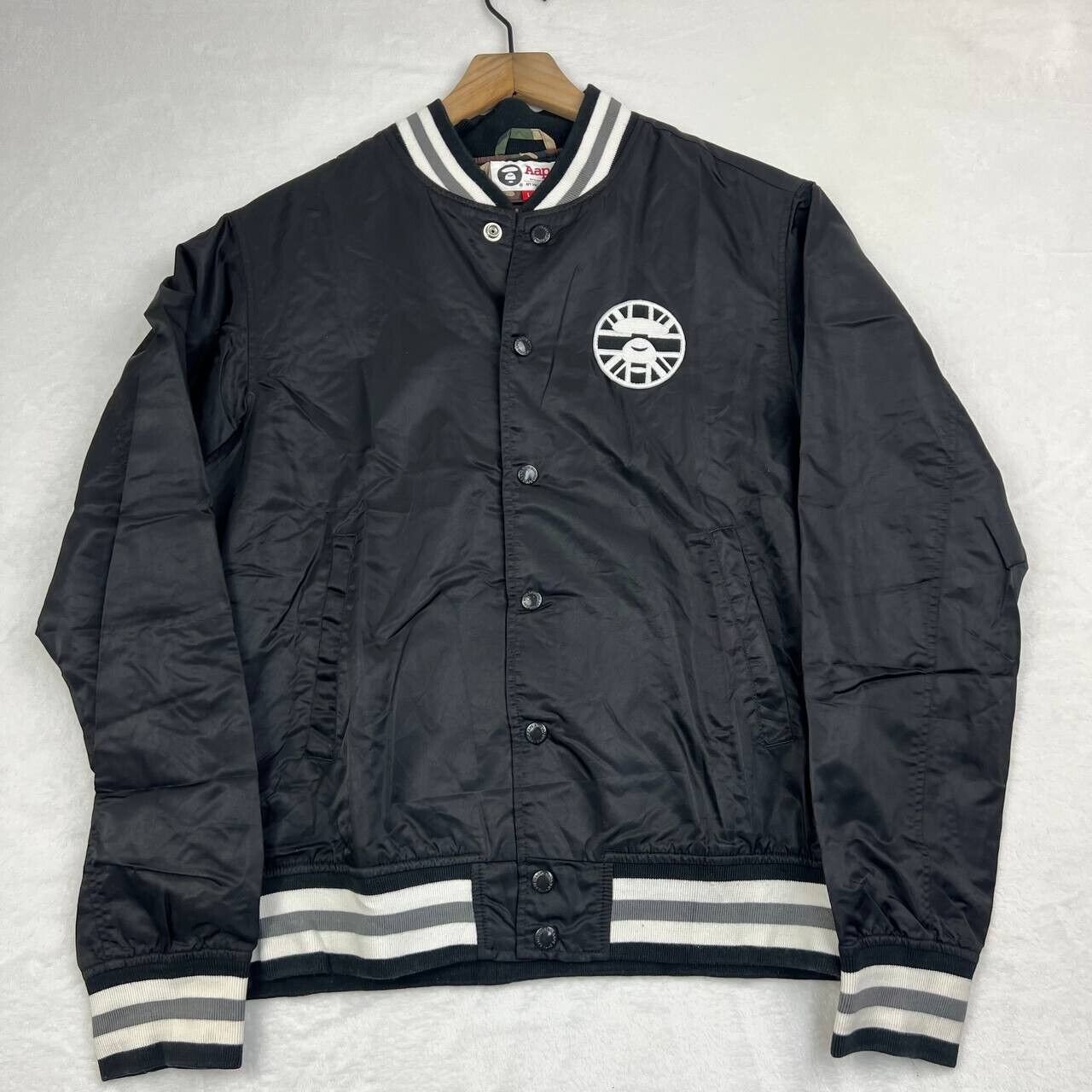 Aape A Bathing Ape Varsity Jacket Men Small-Medium Long Sleeves Camouflage S-M