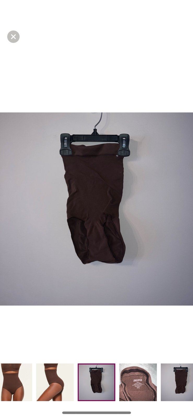 2613 NWOT SKIMS shapewear shaping underwear high waisted brief brown cocoa XXS/X