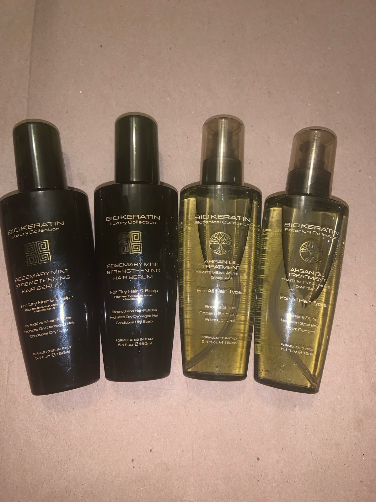 4x Bio Keratin 2x Hair Serum, 2x Argan Oil Treatment Al’huile D’argan 5.1 Fl Oz