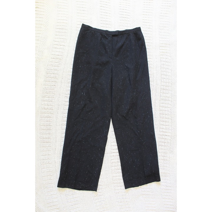 Lafayette 148 Wool Women Trouser Size 16 Black & White Career Dress pants