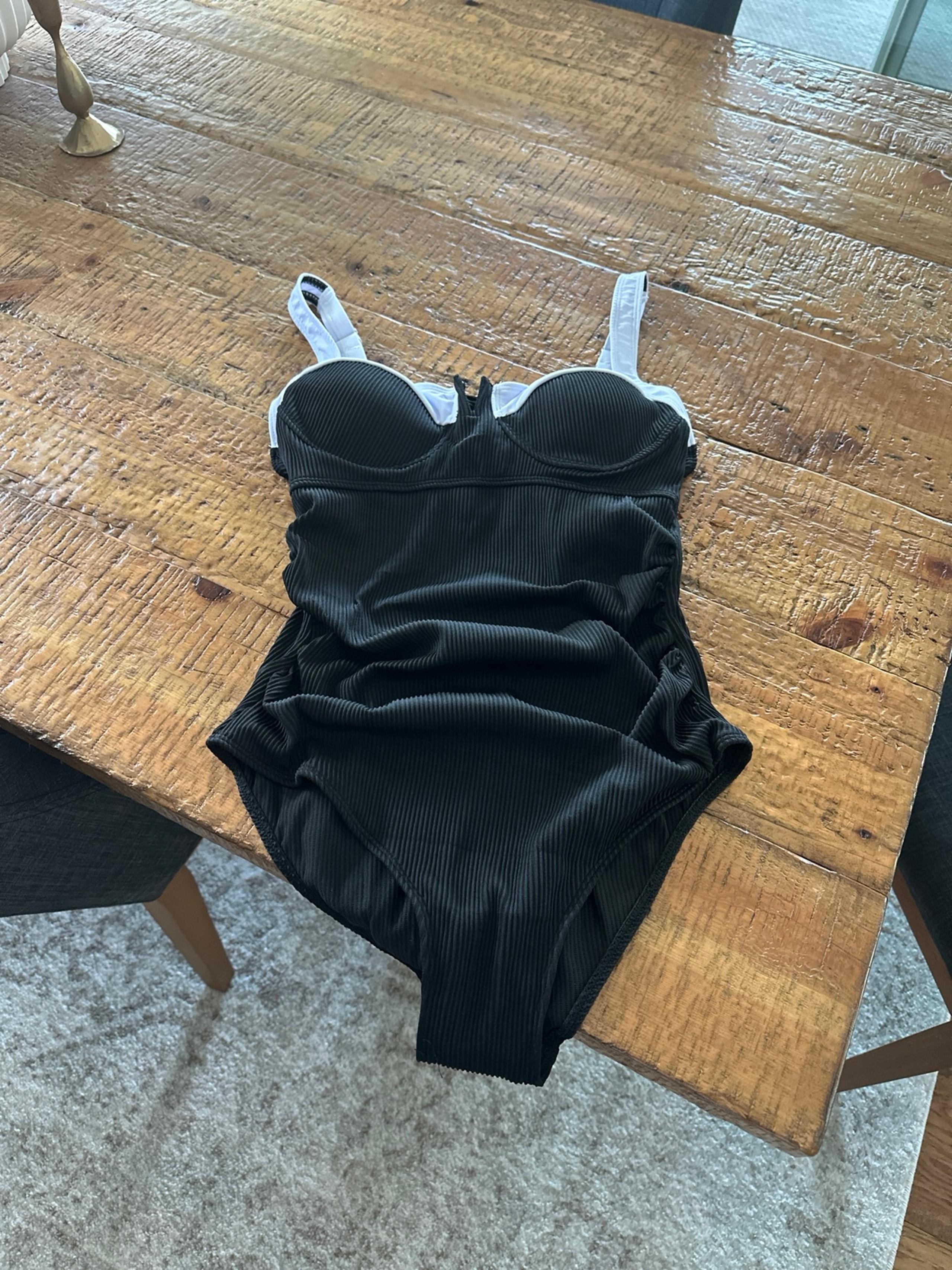 Black and white one piece swimsuit