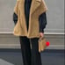 Unused UNITED ARROWS Boa Half-Sleeve Vest BEIGE